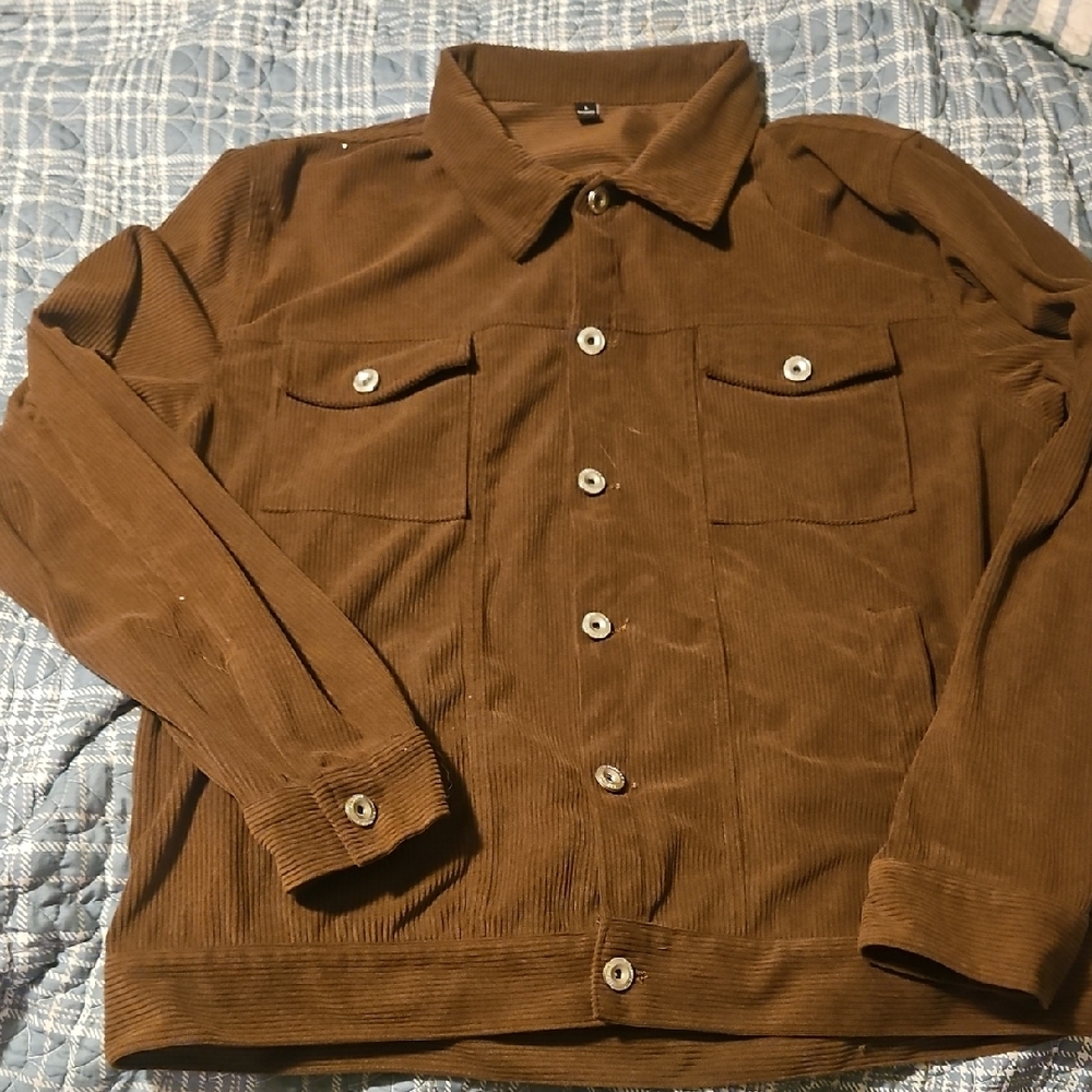 Men's Brown Corduroy Shirt Jacket